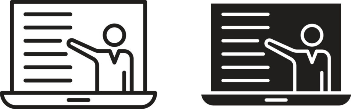 Online course icon design for signs, logo, apps or website