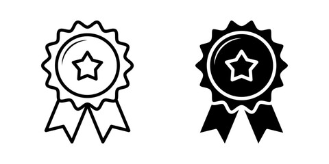 Fototapeta premium Medal Icon set. Symbol isolated white background. vector illustration. color editable.