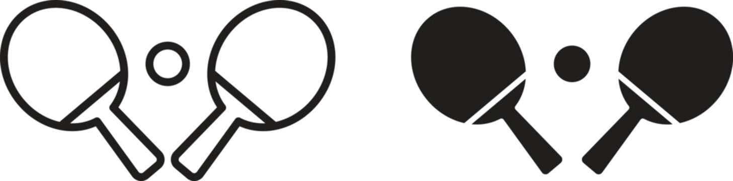 Ping pong icon design for signs, logo, apps or website