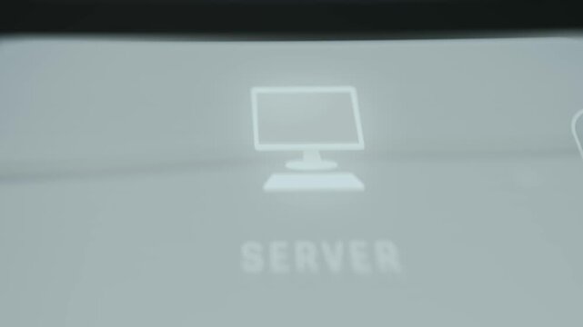 Server concept shown with a computer monitor icon
