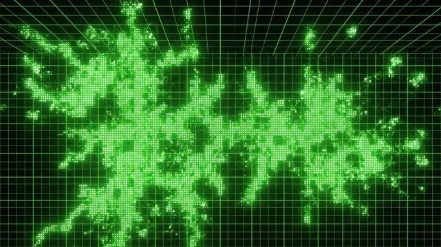 Digital Network Data Flow Abstract Technology Grid Background