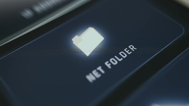 Network Folder concept represented by the digital folder icon
