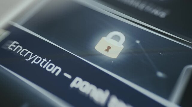 Yellow padlock icon for Encryption concept