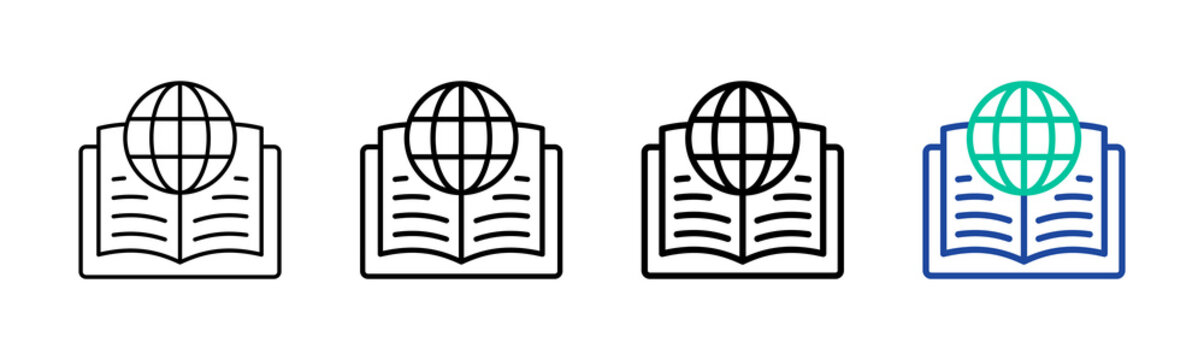 Global Learning Icon Collection Different Style Outline
