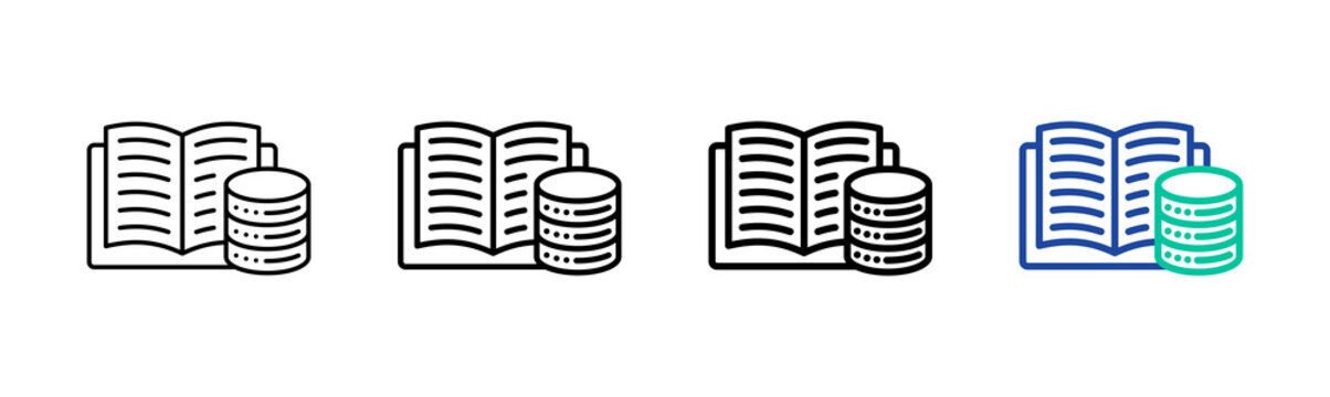 Knowledge Base Icon Collection Different Style Outline