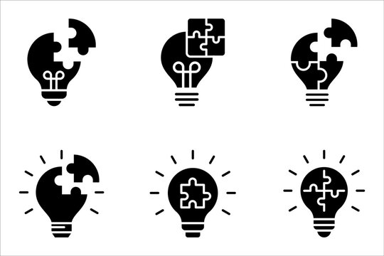 problem solving Icon set. vector illustration on white background