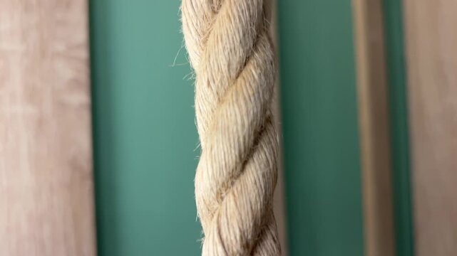 Thick rope close up, textured sports or interior detail