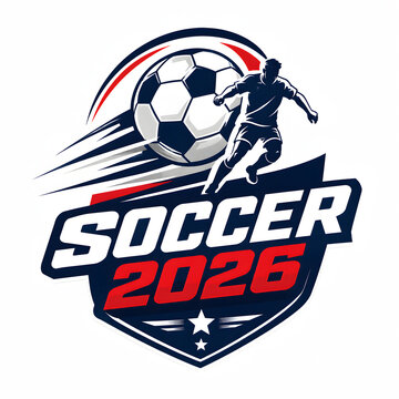 Modern Soccer 2026 Logo Design &ndash; Dynamic Football Emblem