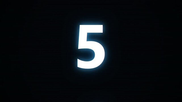 Glitch Countdown Timer with Glowing Digits, Digital Counter, Distorted Numerals, Cyberpunk Style, VHS Noise, Tech Intro, Sci-Fi Clock, Motion Graphics, Abstract Data 4k video