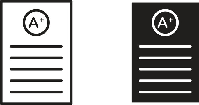 Report card icon design for signs, logo, apps or website