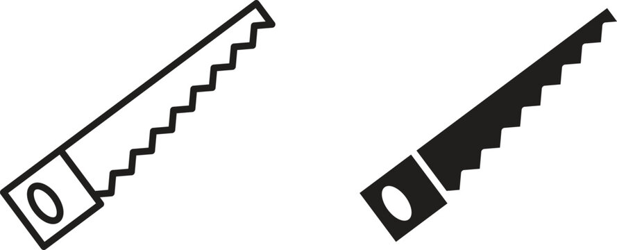 Saw icon design for signs, logo, apps or website