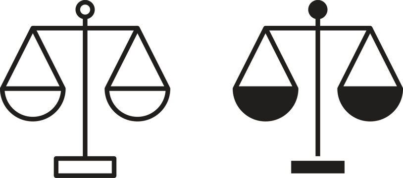 Scales icon design for signs, logo, apps or website
