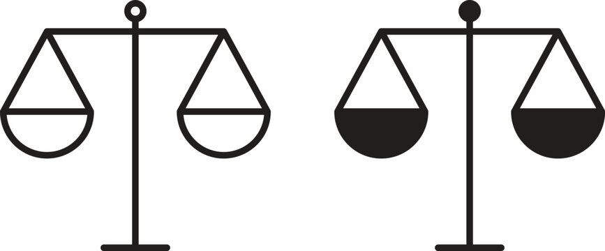 Scales of justice icon design for signs, logo, apps or website
