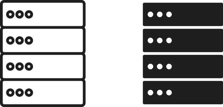 Server rack icon design for signs, logo, apps or website