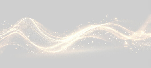 Gold png luxury abstract isolated clean wave on transparent background design element elegant gradient with sparkle overlay © Sergey