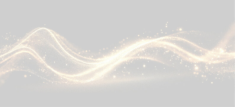 Gold png luxury abstract isolated clean wave on transparent background design element elegant gradient with sparkle overlay