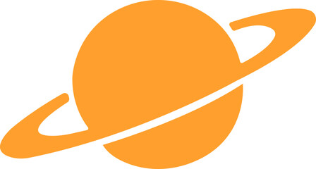 Saturn planet, ringed world and galaxy icon in flat style vector, space, cosmic, astronomy, orbit, universe symbols bundle © AbdulJabbar