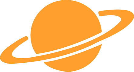 Saturn planet, ringed world and galaxy icon in flat style vector, space, cosmic, astronomy, orbit, universe symbols bundle © AbdulJabbar