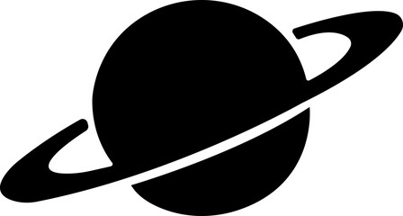 Saturn planet, ringed world and galaxy icon in flat style vector, space, cosmic, astronomy, orbit, universe symbols bundle © AbdulJabbar