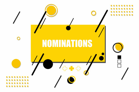 Vector banner. Megaphone with nominations speech bubble. Loudspeaker. Banner for business, marketing. Banner design vector illustration.