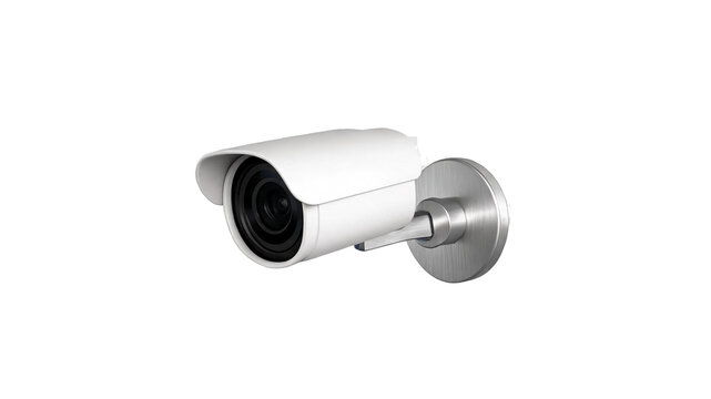 Modern white security surveillance camera with security surveillance monitoring protection technology business observation electronic as transparent PNG