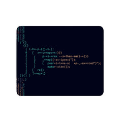 Fototapeta premium Abstract computer code displayed on a dark digital screen background