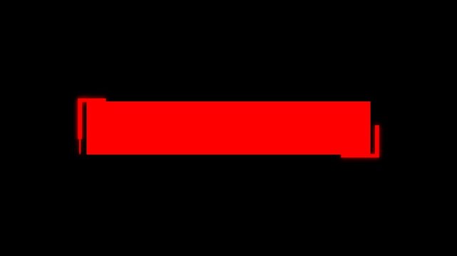 Vivid red glow lower third animation with sleek modern frame for titles, broadcasts, presentations, and dynamic video overlays. Smooth motion with alpha channel