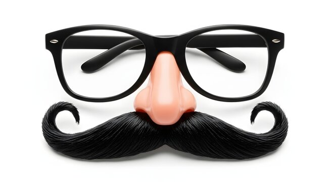 Classic gag mask with curly black hair