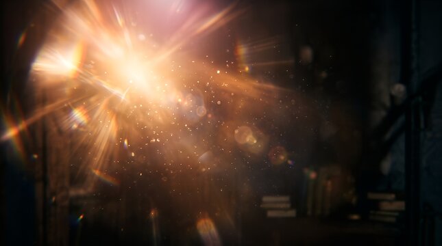Warm amber and golden sun burst light leak textures washing across the frame with soft hazy halation and lens flare effects, delivering an evocative retro film aesthetic for artistic photo editing