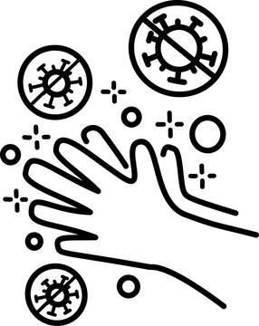 Hand Washing Icon Doodle Illustration