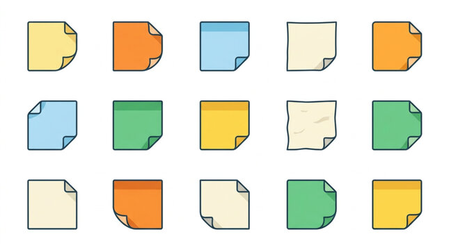 Colorful Sticky Notes Collection.