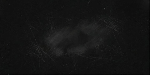 A dark chalkboard surface with faint chalk dust and visible scratch marks. © PS  GALLERY 