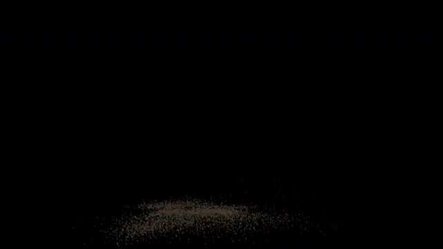 Flickering Hot Coal Smoldering and Dying Out on a Black Background.
