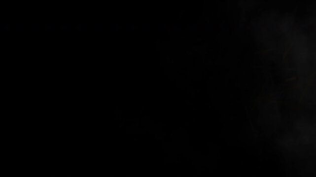 Bullet Tracer Muzzle Flash FX with Smoke and Sparks Animation on Black Background