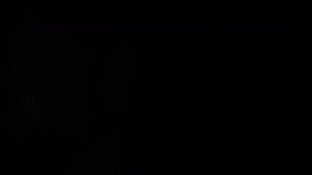 Bullet Impact Spark Flash FX with Smoke Animation Isolated on Black Background
