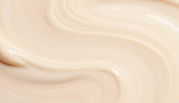Smooth cream of milk and melted chocolate twirl into a sweet, liquid splash pattern isolated on a white background.