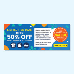 Fototapeta premium Limited Time Deal Flash Sale With Text