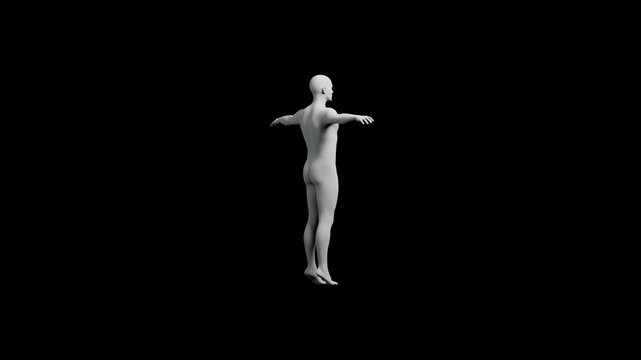 Mannequin T-pose front view