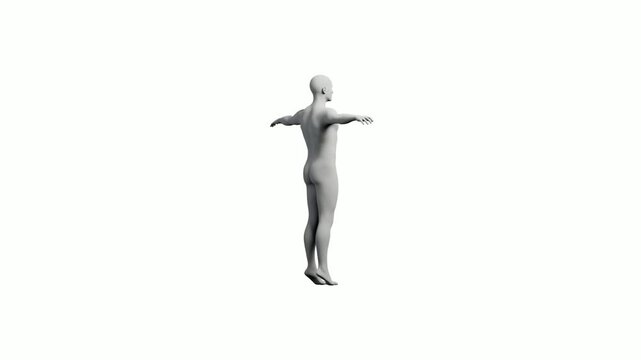 Mannequin T-pose front view