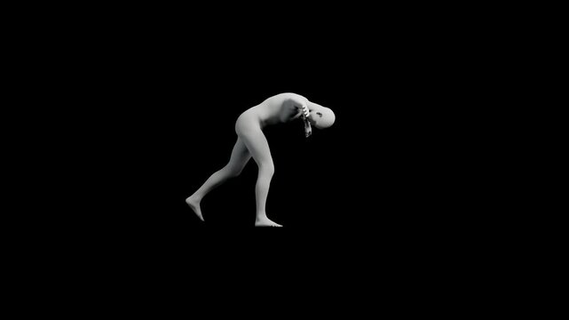 Mannequin leaning figure model
