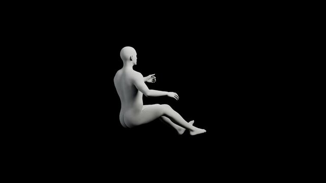 360 Turntable Mannequin on Black Background