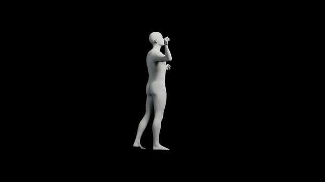3D mannequin figure in neutral pose against black backdrop