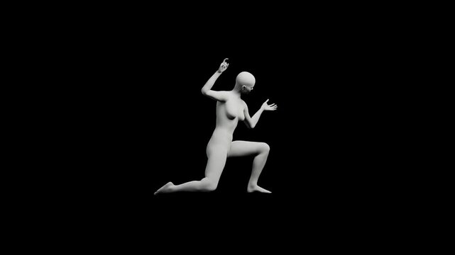 360 Turntable Rotation of a Confident Figure Model
