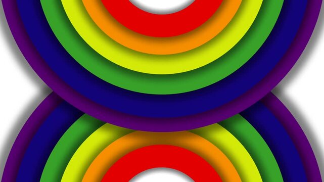 Vibrant Rainbow Arcs Symbolizing Pride and Inclusivity for LGBTQ Celebration.