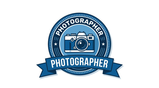 Photographer Logo Emblem with Camera