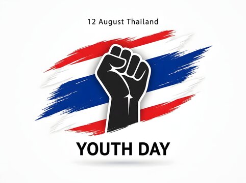International Youth day is observed every year on August 12. The purpose of the day is to draw attention to a given set of cultural and legal issues surrounding youth. Vector illustration