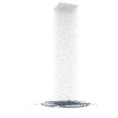 Obraz premium Water from tropical shower isolated transparent background photo realistic 3d rendering PNG 16 bit with alpha channel 