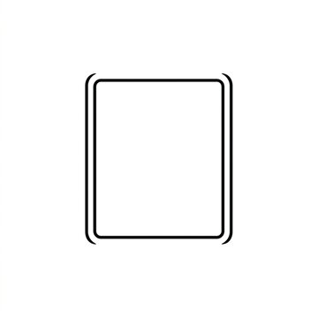 Blank Square Frame Outline Simple Graphic Element.
