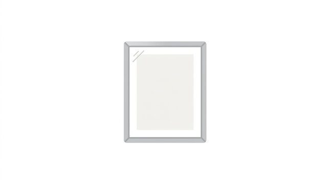Blank White Paper in a Silver Frame.