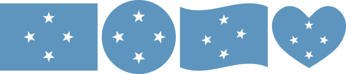 Fototapeta premium federated states of micronesia flag illustrator country flags symbol National Collection International Set